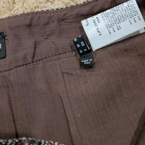 Emporio Armani Brown Herringbone Skirt 6 - Picture 3 of 5